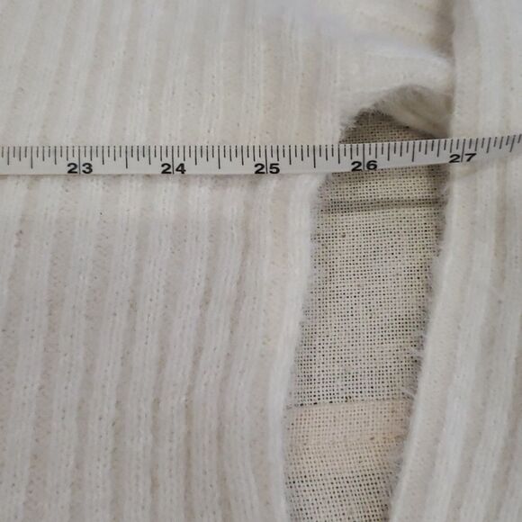 MerSea Sweater Womens OS The New Yorker Cowl Neck Cream Ribbed Knit Oversized - Picture 5 of 8
